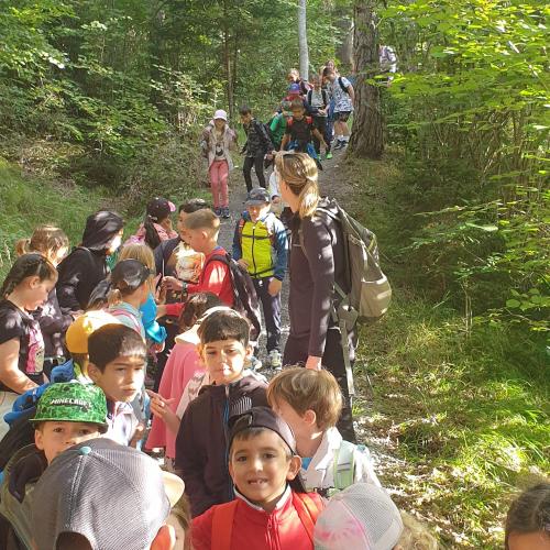 Kinder auf Wanderweg