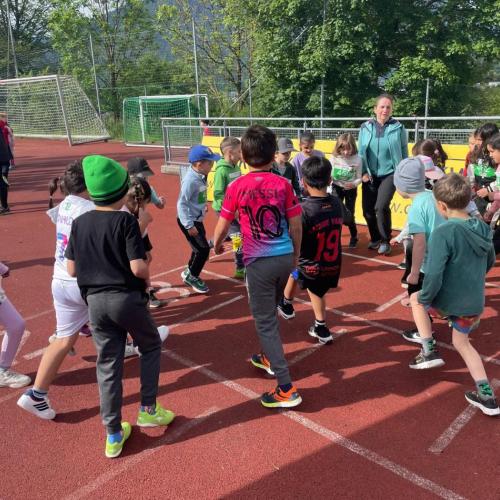 Klasse beim Aufwärmtraining