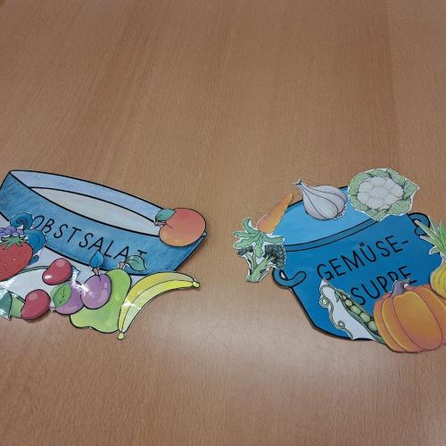 Legeübung Obst und Gemüse zuordnen