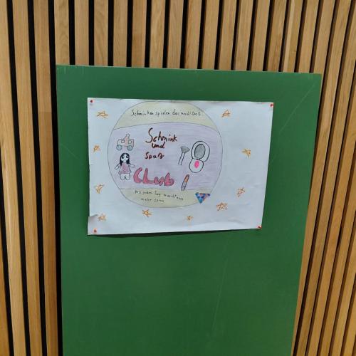 Plakat eines Marktstandes