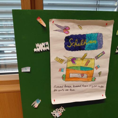 Plakat eines Marktstandes