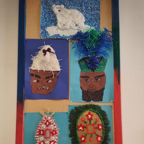 gebastelte Fasnachtsfiguren