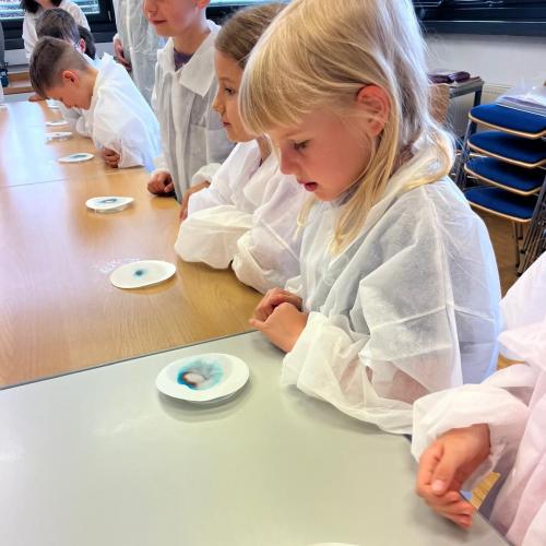 Kinder experimentieren neugierig