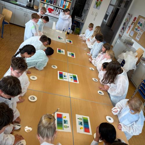 die Kinder dürfen experimentieren