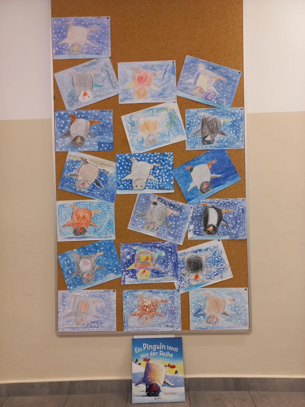 Zeichnungen von Kindern - tanzende Pinguine