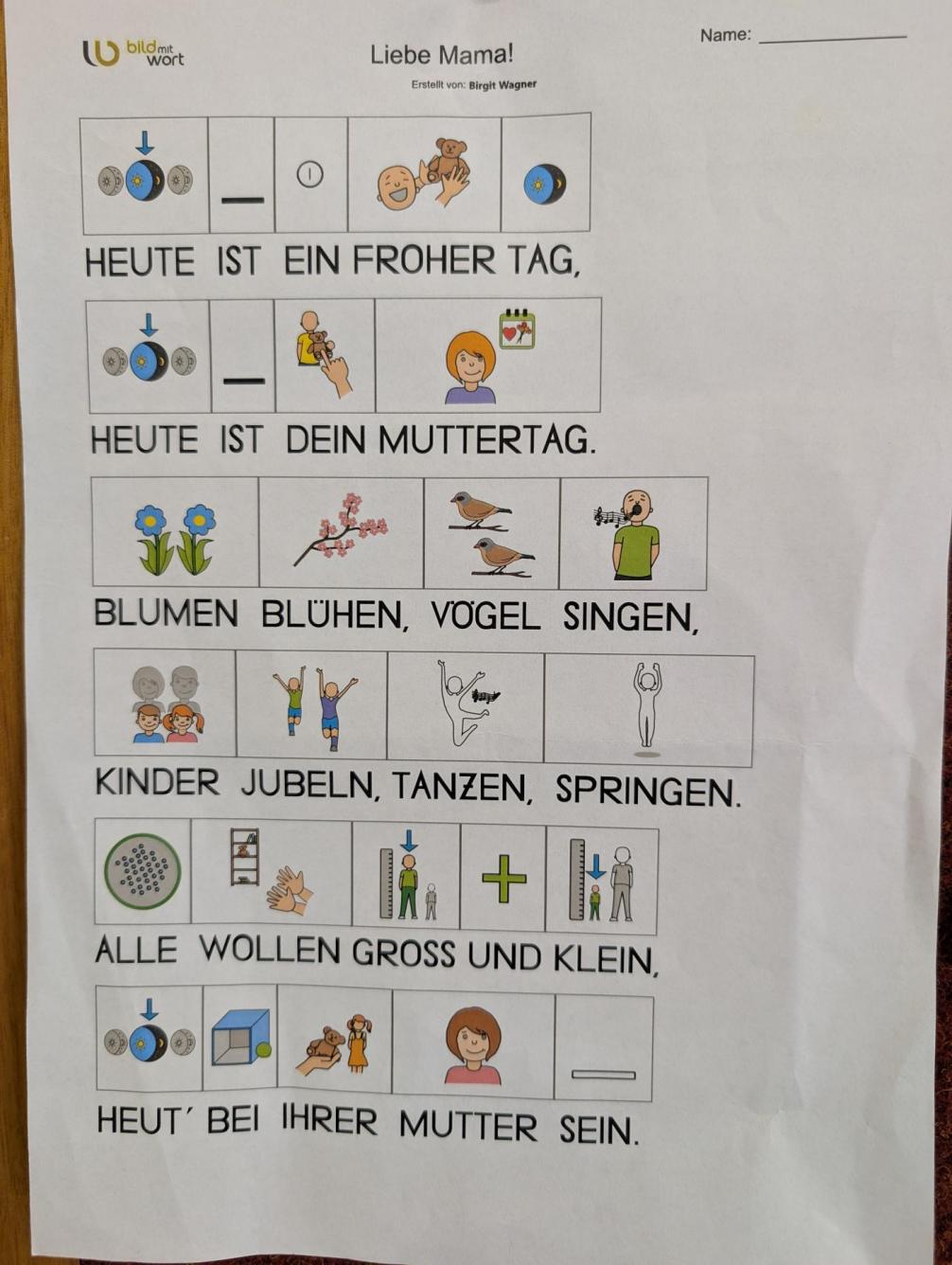 Muttertagsgedicht