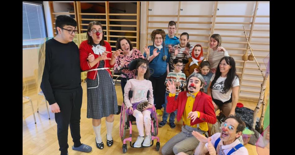 Rote Nasen mit den Schülern der Schule Auf Arzill