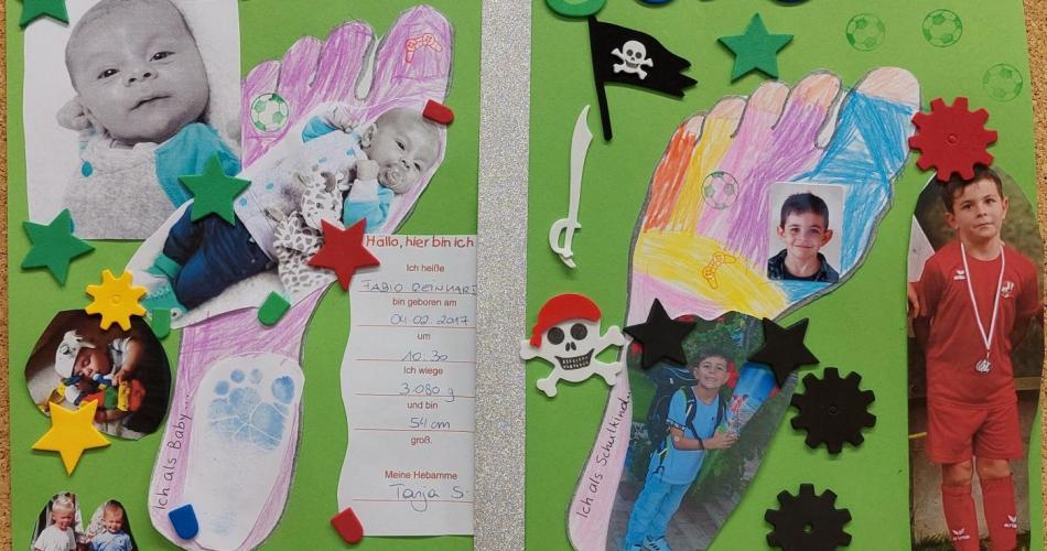 Plakat vom Baby zum Schulkind