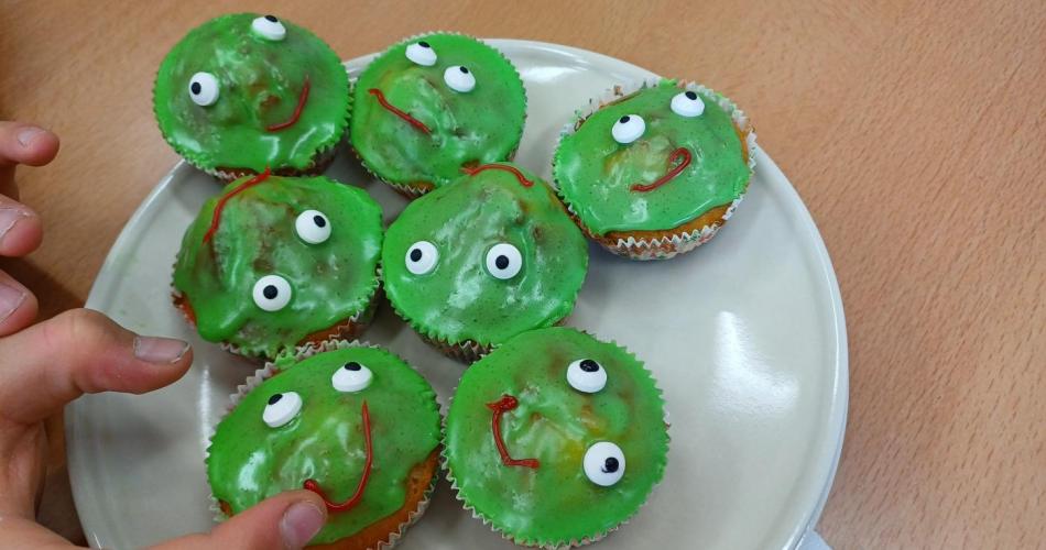 grüne Frosch-Muffins