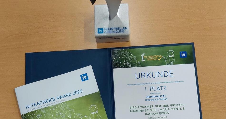 Preis vom IV teacher´s award